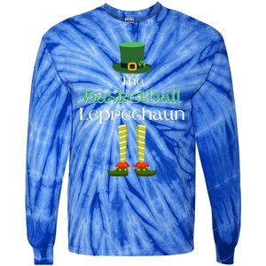 Basketball Leprechaun Matching Family St Patrick's Day Gift Tie-Dye Long Sleeve Shirt