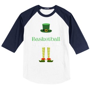 Basketball Leprechaun Matching Family St Patrick's Day Gift Baseball Sleeve Shirt