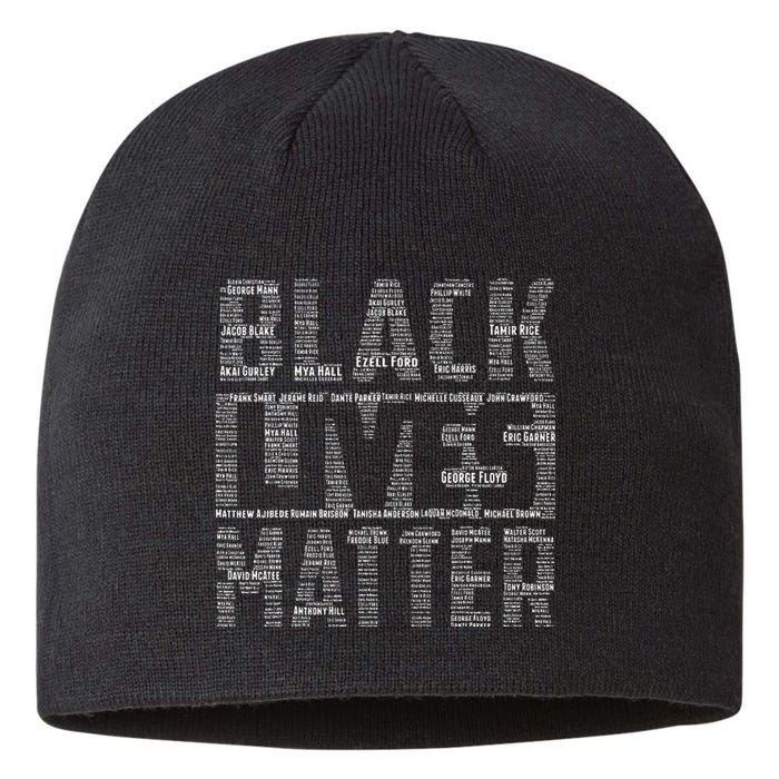 Black Lives Matter With Names Of Victims Blm Sustainable Beanie