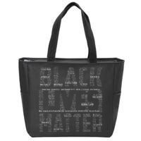 Black Lives Matter With Names Of Victims Blm Zip Tote Bag