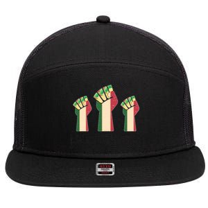 Black Lives Matters Black Leaders Black History Month 7 Panel Mesh Trucker Snapback Hat