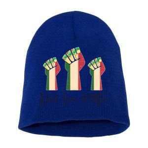 Black Lives Matters Black Leaders Black History Month Short Acrylic Beanie