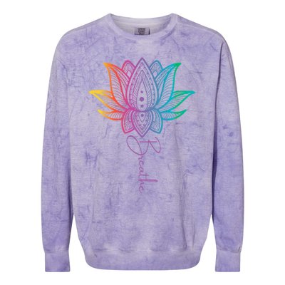 Breathe Lotus Mandala Unalome Inspire & Shine Creations Colorblast Crewneck Sweatshirt