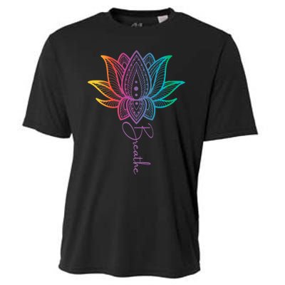 Breathe Lotus Mandala Unalome Inspire & Shine Creations Cooling Performance Crew T-Shirt