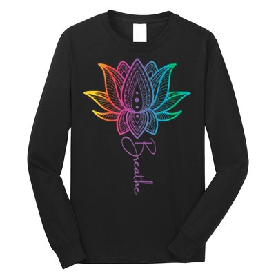 Breathe Lotus Mandala Unalome Inspire & Shine Creations Long Sleeve Shirt