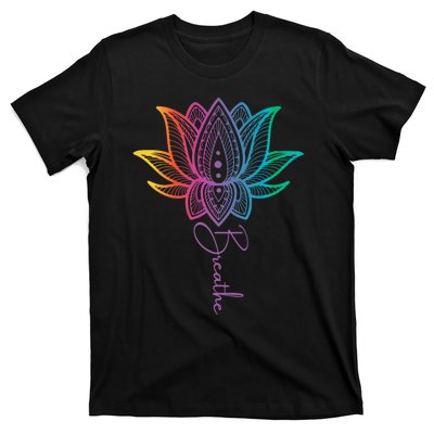 Breathe Lotus Mandala Unalome Inspire & Shine Creations T-Shirt