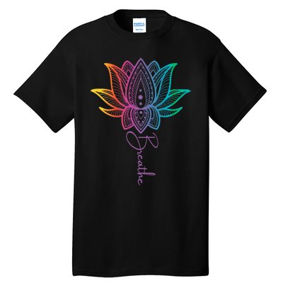 Breathe Lotus Mandala Unalome Inspire & Shine Creations Tall T-Shirt