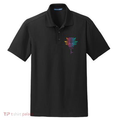 Breathe Lotus Mandala Unalome Inspire & Shine Creations Dry Zone Grid Polo