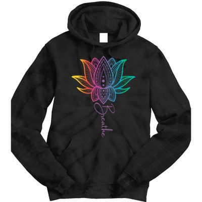 Breathe Lotus Mandala Unalome Inspire & Shine Creations Tie Dye Hoodie