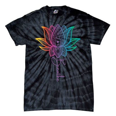 Breathe Lotus Mandala Unalome Inspire & Shine Creations Tie-Dye T-Shirt