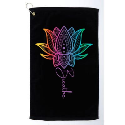 Breathe Lotus Mandala Unalome Inspire & Shine Creations Golf Towel