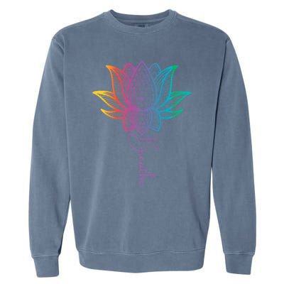 Breathe Lotus Mandala Unalome Inspire & Shine Creations Garment-Dyed Sweatshirt