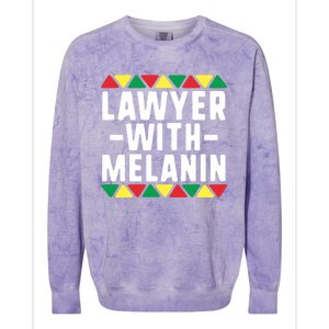 Black Lawyers Matter Gift Lawyer With Melanin Attorney Funny Gift Colorblast Crewneck Sweatshirt