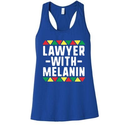 Black Lawyers Matter Gift Lawyer With Melanin Attorney Funny Gift Women's Racerback Tank