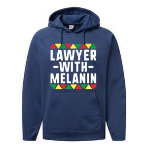 Black Lawyers Matter Gift Lawyer With Melanin Attorney Funny Gift Performance Fleece Hoodie