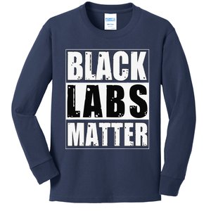 Black Labs Matter Funny Labrador Dog Lover Humor Kids Long Sleeve Shirt