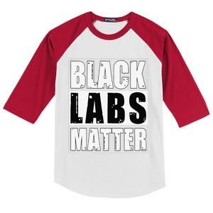 Black Labs Matter Funny Labrador Dog Lover Humor Kids Colorblock Raglan Jersey