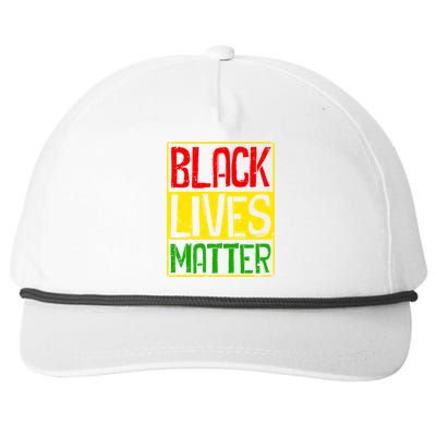 Black Lives Matter Blm Melanin Hu Rights Juneteenth Gift Snapback Five-Panel Rope Hat