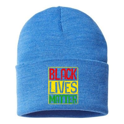 Black Lives Matter Blm Melanin Hu Rights Juneteenth Gift Sustainable Knit Beanie