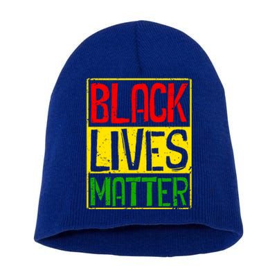 Black Lives Matter Blm Melanin Hu Rights Juneteenth Gift Short Acrylic Beanie