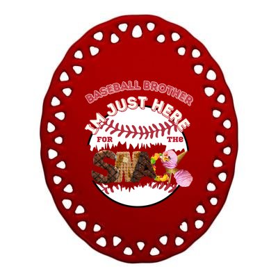 Baseball Lover Meaningful Gift Ceramic Oval Ornament