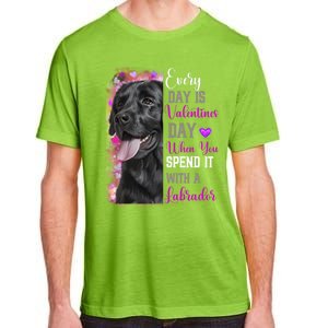 Black Lab Mom Funny Valentines Day Dog Lovers Labrador Cute Gift Adult ChromaSoft Performance T-Shirt