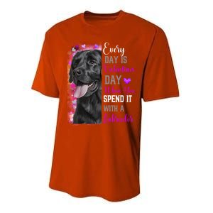 Black Lab Mom Funny Valentines Day Dog Lovers Labrador Cute Gift Performance Sprint T-Shirt