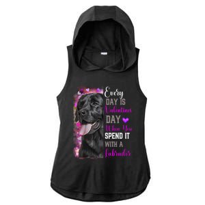 Black Lab Mom Funny Valentines Day Dog Lovers Labrador Cute Gift Ladies PosiCharge Tri-Blend Wicking Draft Hoodie Tank