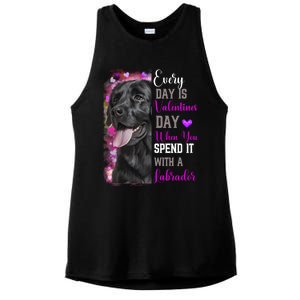 Black Lab Mom Funny Valentines Day Dog Lovers Labrador Cute Gift Ladies PosiCharge Tri-Blend Wicking Tank