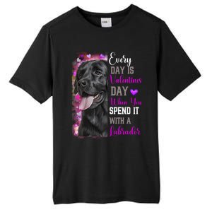 Black Lab Mom Funny Valentines Day Dog Lovers Labrador Cute Gift Tall Fusion ChromaSoft Performance T-Shirt