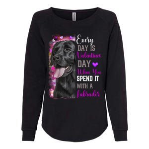 Black Lab Mom Funny Valentines Day Dog Lovers Labrador Cute Gift Womens California Wash Sweatshirt