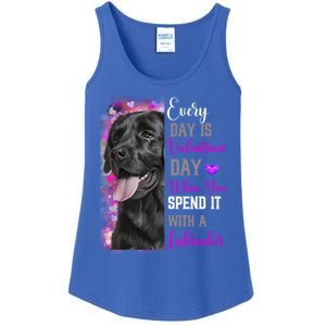 Black Lab Mom Funny Valentines Day Dog Lovers Labrador Cute Gift Ladies Essential Tank