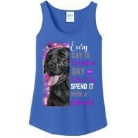 Black Lab Mom Funny Valentines Day Dog Lovers Labrador Cute Gift Ladies Essential Tank