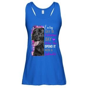 Black Lab Mom Funny Valentines Day Dog Lovers Labrador Cute Gift Ladies Essential Flowy Tank