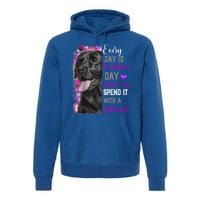 Black Lab Mom Funny Valentines Day Dog Lovers Labrador Cute Gift Premium Hoodie