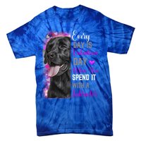 Black Lab Mom Funny Valentines Day Dog Lovers Labrador Cute Gift Tie-Dye T-Shirt