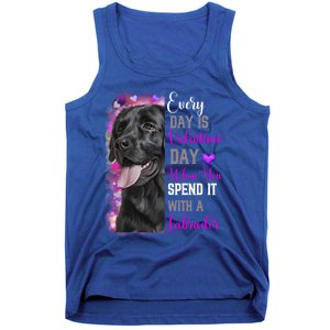 Black Lab Mom Funny Valentines Day Dog Lovers Labrador Cute Gift Tank Top