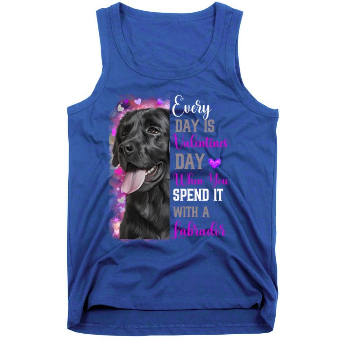 Black Lab Mom Funny Valentines Day Dog Lovers Labrador Cute Gift Tank Top