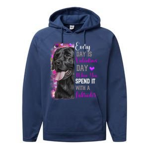 Black Lab Mom Funny Valentines Day Dog Lovers Labrador Cute Gift Performance Fleece Hoodie