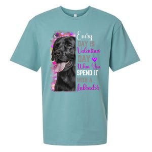 Black Lab Mom Funny Valentines Day Dog Lovers Labrador Cute Gift Sueded Cloud Jersey T-Shirt