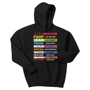 Black Lives Matters Black Leaders Black History Month Kids Hoodie