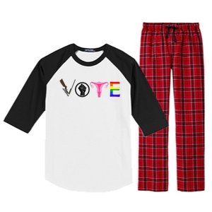 Black Lives Matter Vote LGBT Gay Rights Feminist Equality Raglan Sleeve Pajama Set