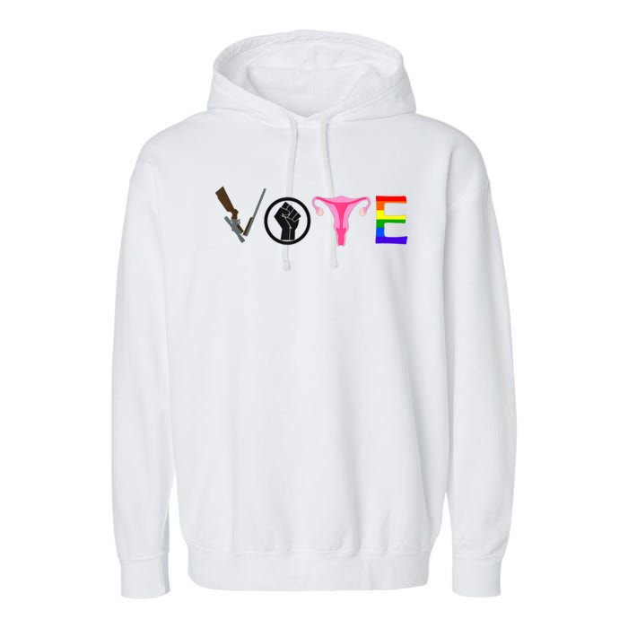 Black Lives Matter Vote LGBT Gay Rights Feminist Equality Garment-Dyed Fleece Hoodie