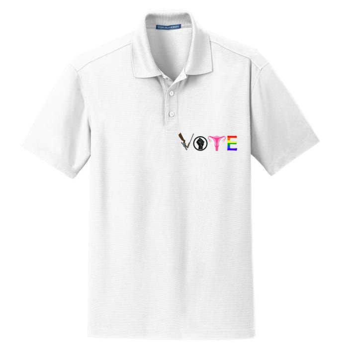 Black Lives Matter Vote LGBT Gay Rights Feminist Equality Dry Zone Grid Polo