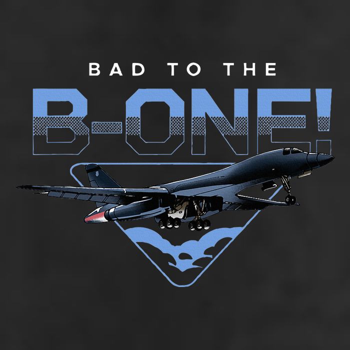 B1 Lancer Military Jet Bomber Airplane Bad To The Bone 7 Panel Mesh Trucker Snapback Hat