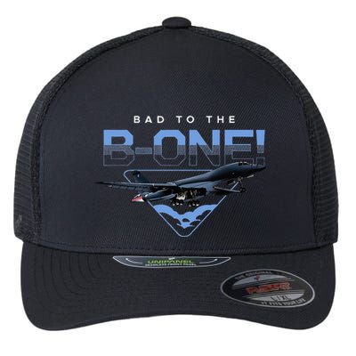 B1 Lancer Military Jet Bomber Airplane Bad To The Bone Flexfit Unipanel Trucker Cap