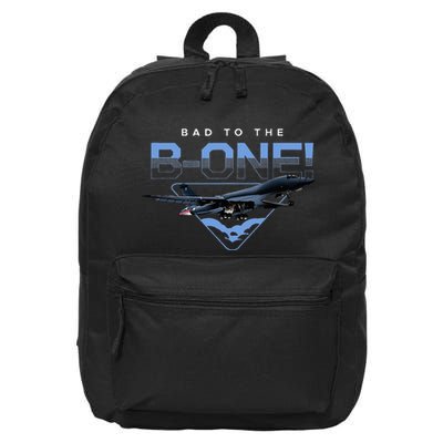 B1 Lancer Military Jet Bomber Airplane Bad To The Bone 16 in Basic Backpack