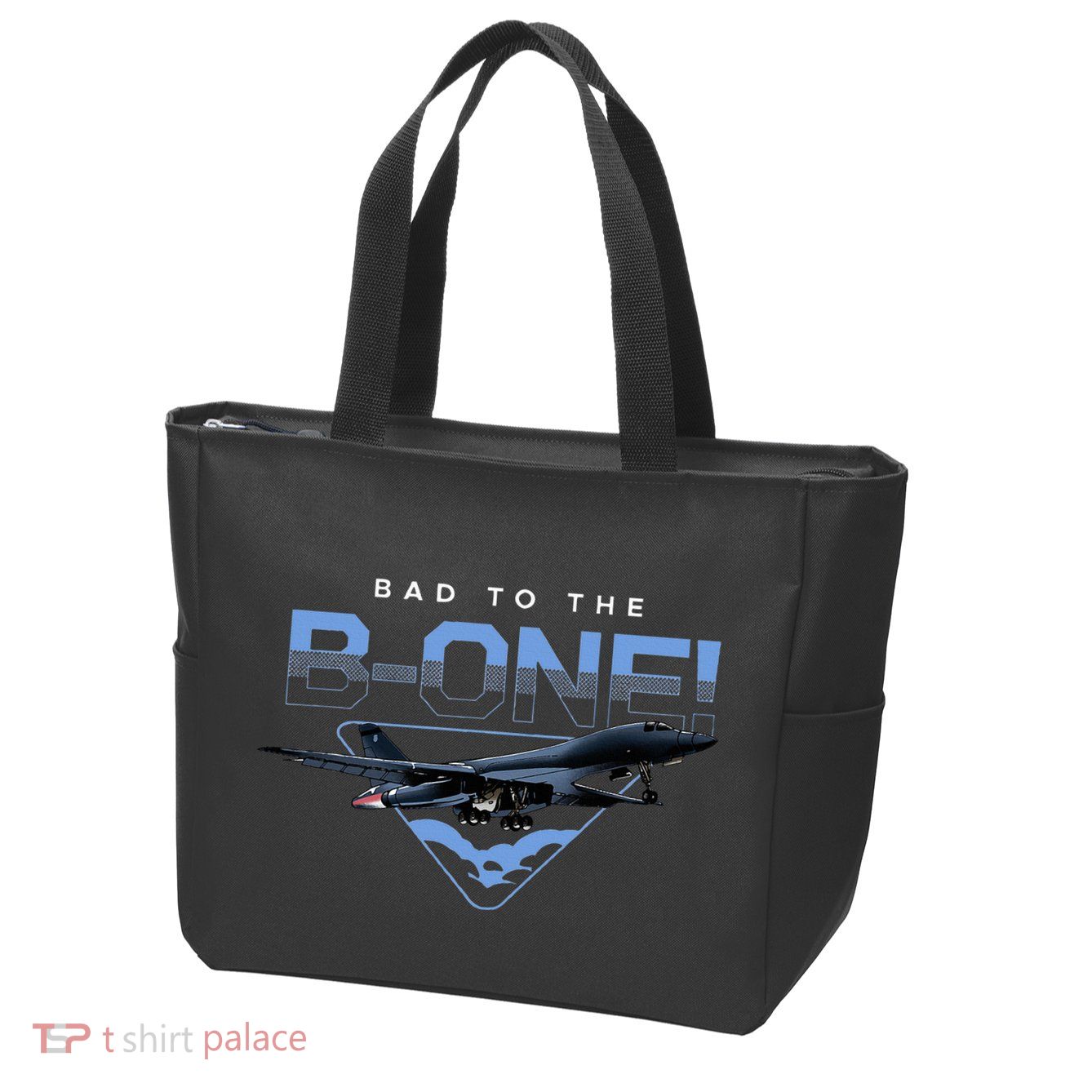 B1 Lancer Military Jet Bomber Airplane Bad To The Bone Zip Tote Bag