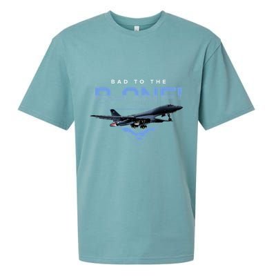 B1 Lancer Military Jet Bomber Airplane Bad To The Bone Sueded Cloud Jersey T-Shirt