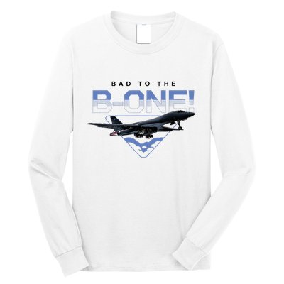 B1 Lancer Military Jet Bomber Airplane Bad To The Bone Long Sleeve Shirt